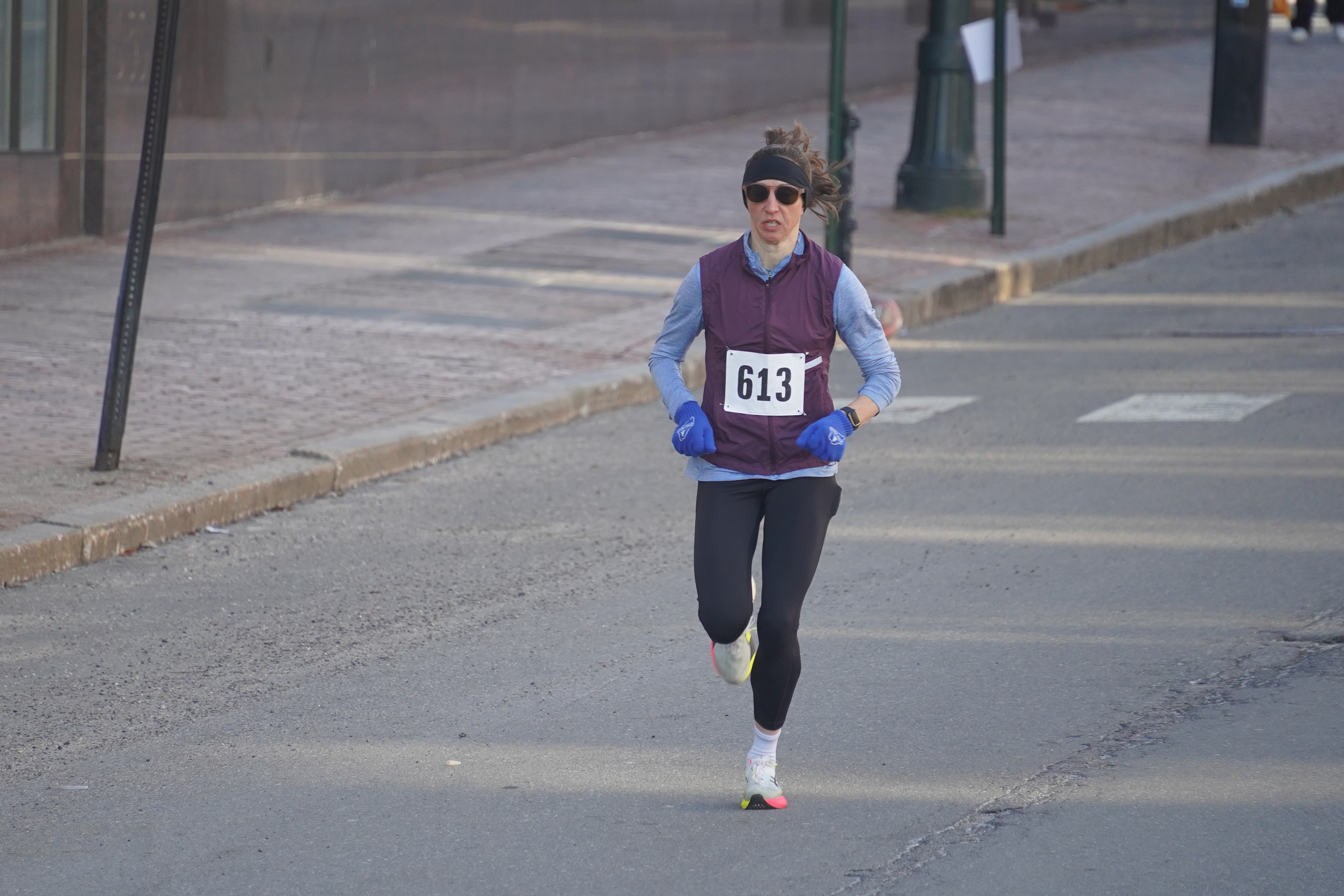 Gretchen Speed racing at the 2026 Longfellow 3K in Portland.