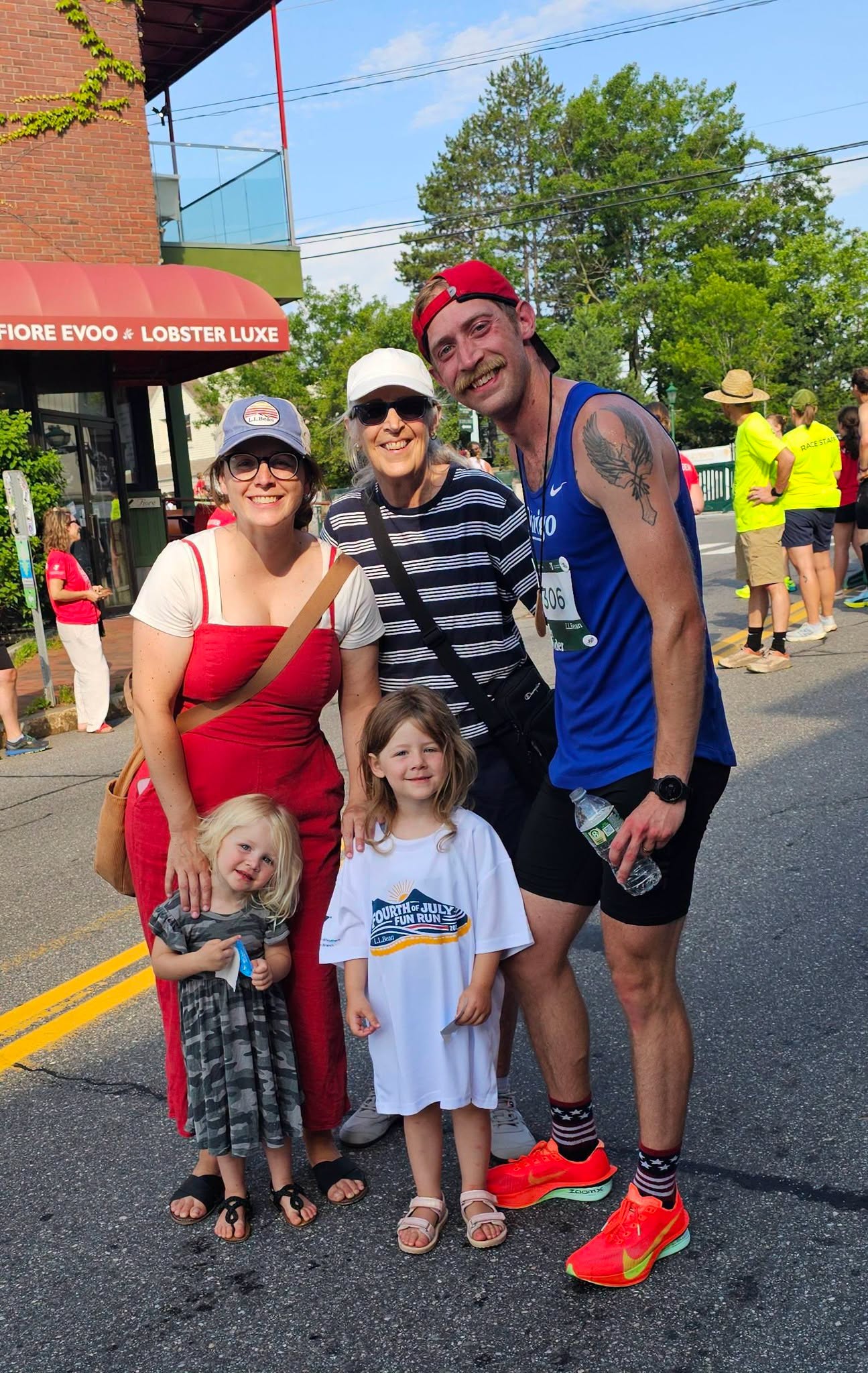 Dirigo athletes on course at the 2026 L.L.Bean July 4th 10K.
