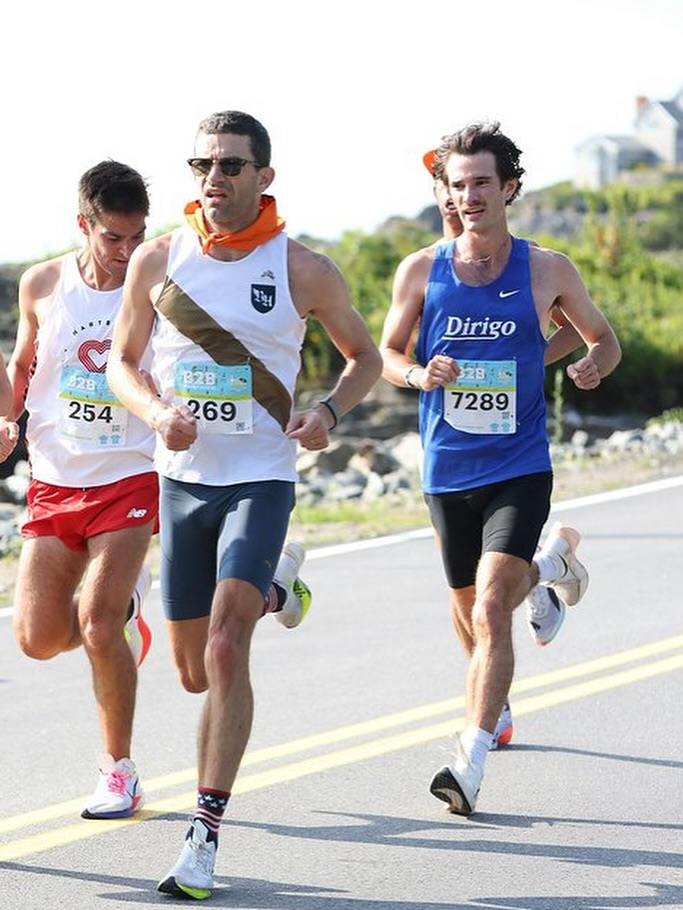 Harrison Osborne racing at Beach to Beacon 2025.