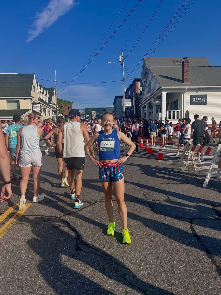 Bethanie Brown racing at the 2026 L.L.Bean July 4th 10K.