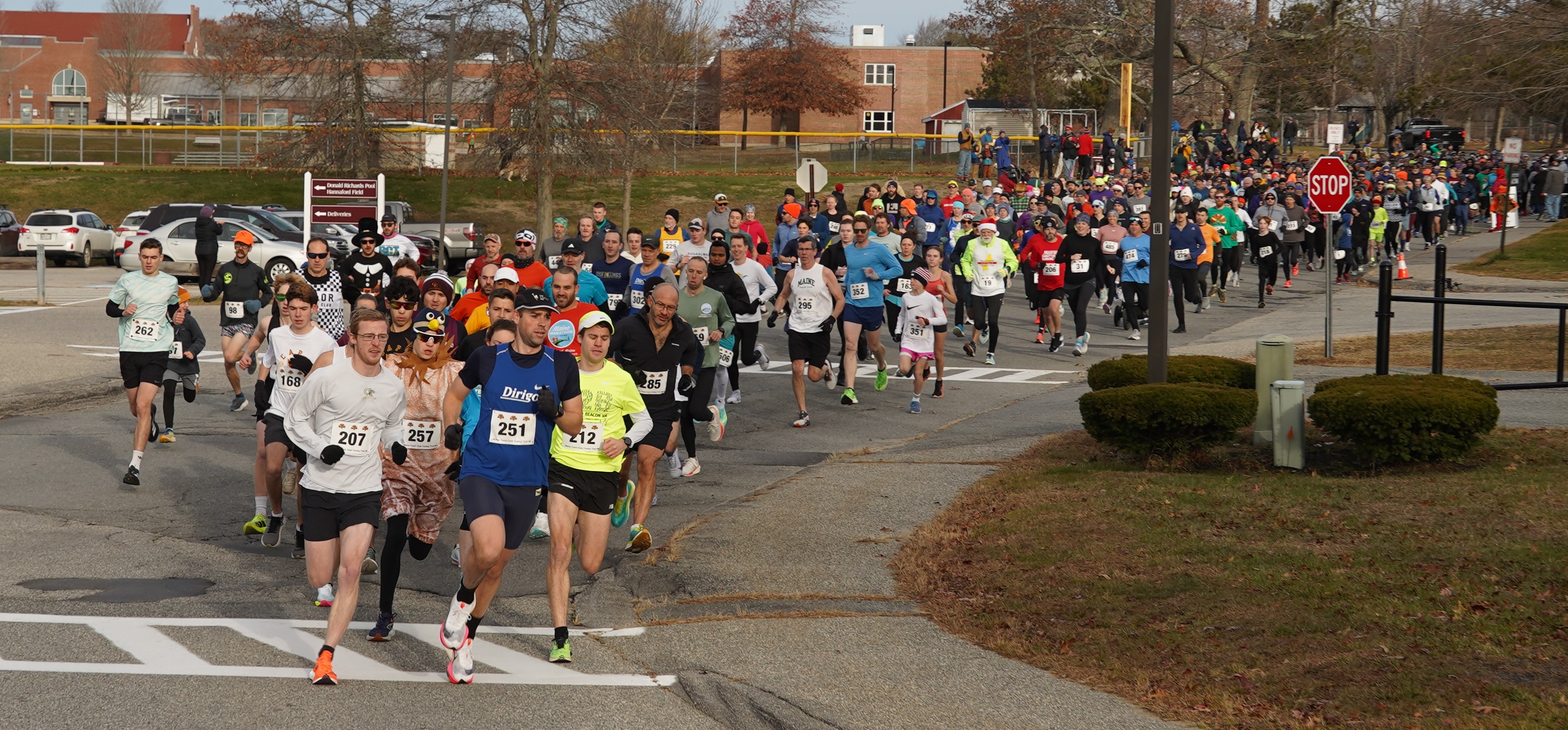 Craig Robinson racing at the 2025 Maine Track Club Turkey Trot 5K.