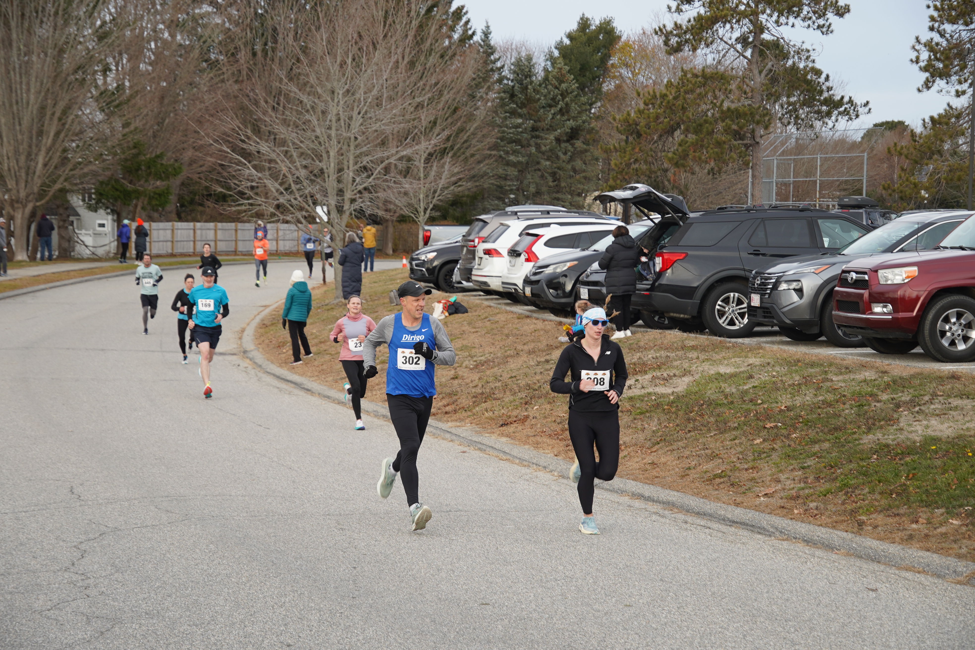 Garth Altenburg racing at the 2025 Maine Track Club Turkey Trot 5K.