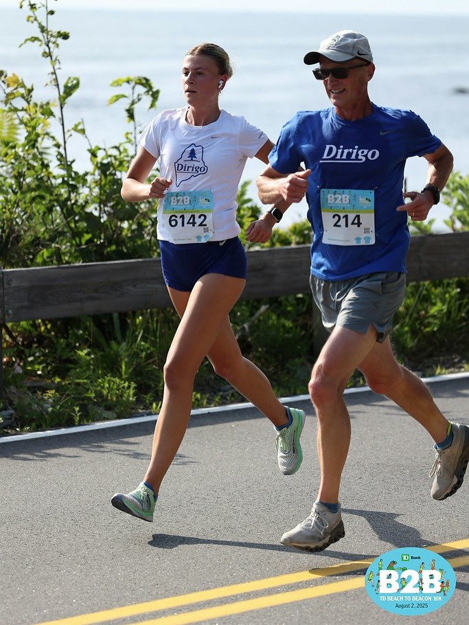 Maeve Ginevan and Jorma Kurry at Beach to Beacon 2025.