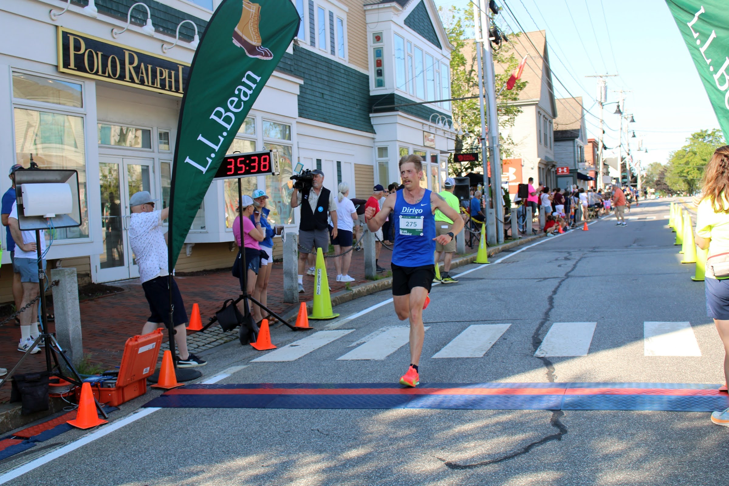 Jonathan Clement racing at the 2025 L.L.Bean July 4th 10K.