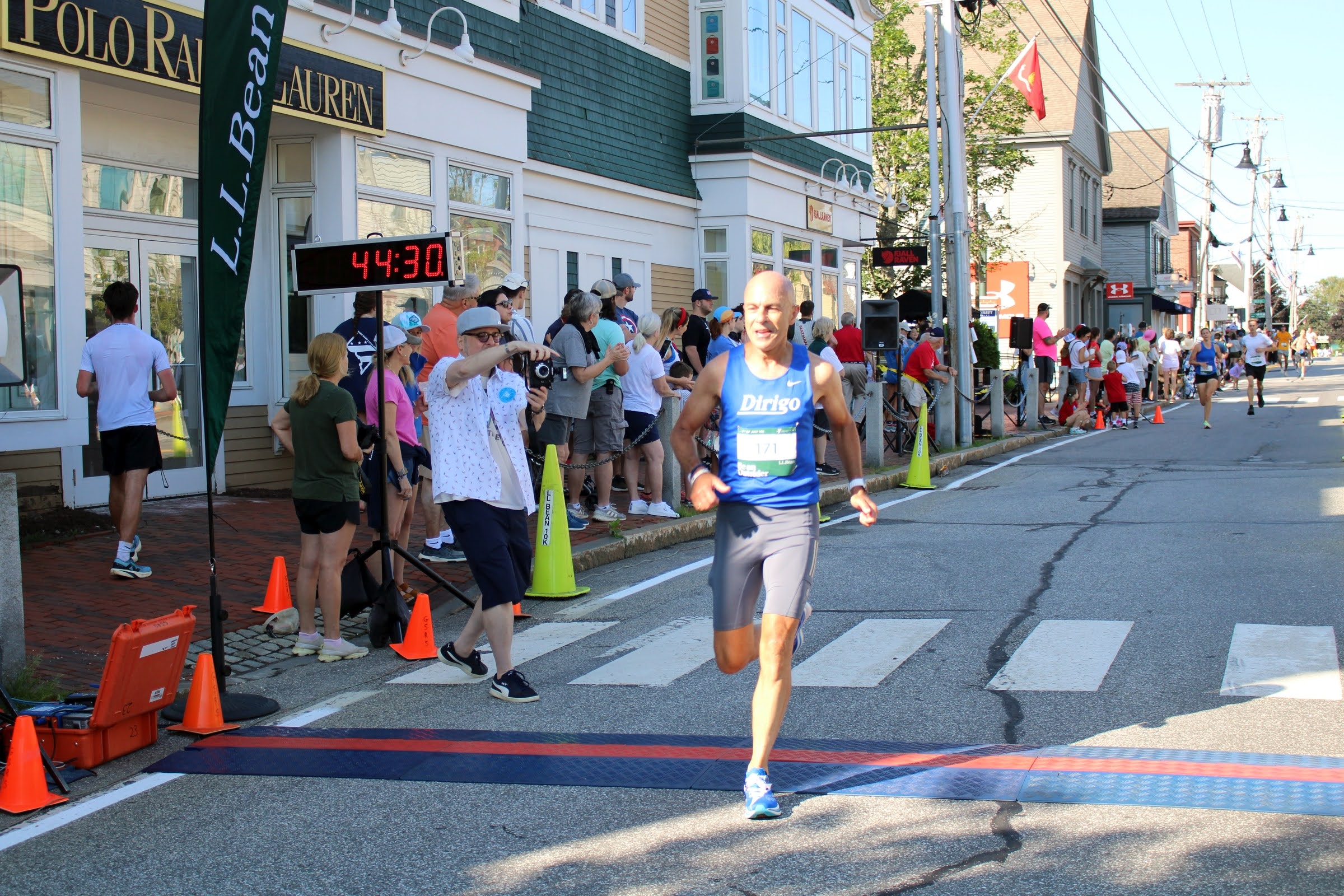 Rick Blanchette racing at the 2025 L.L.Bean July 4th 10K.