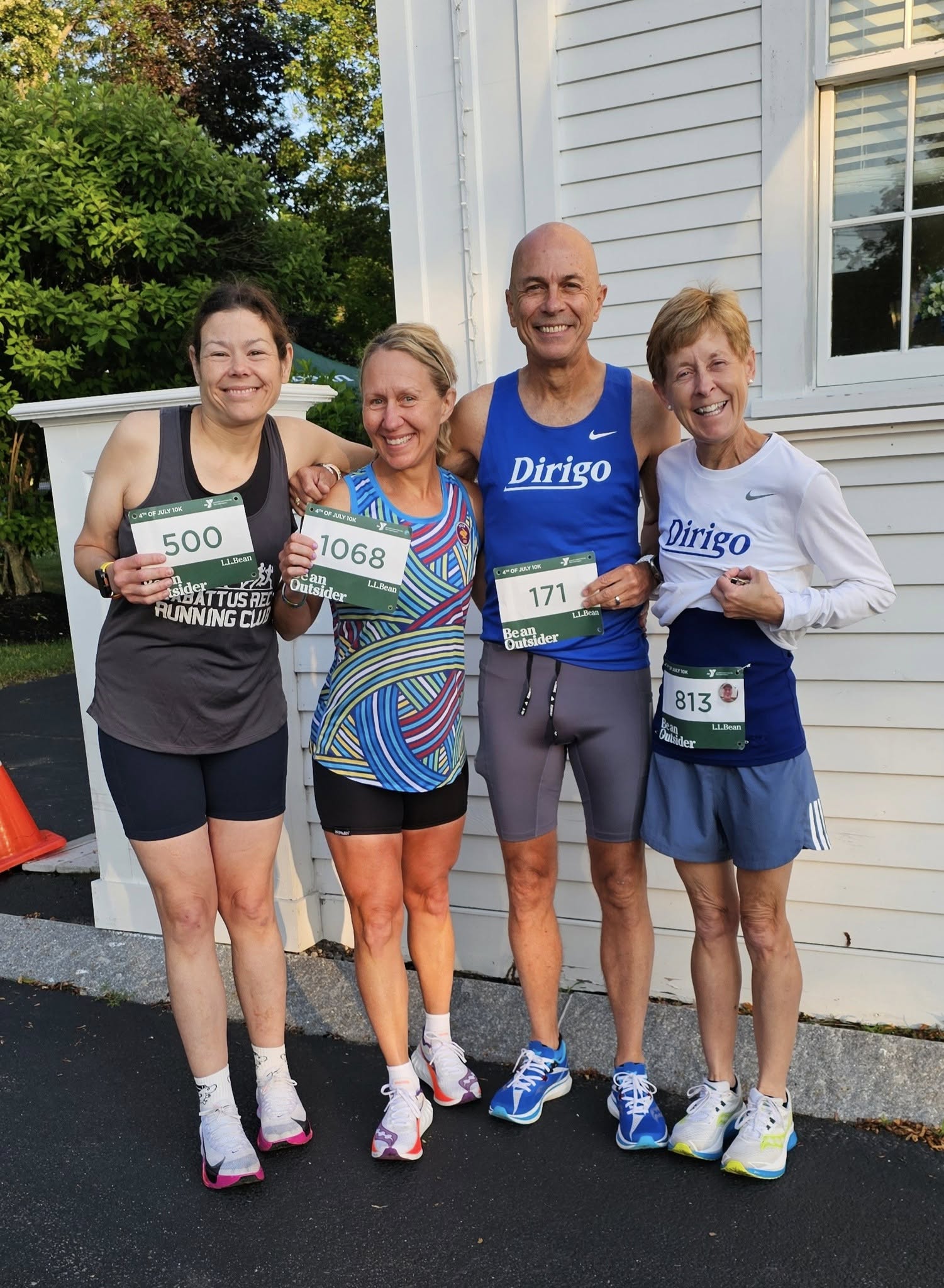 Dirigo runners at the 2025 L.L.Bean July 4th 10K in Freeport.