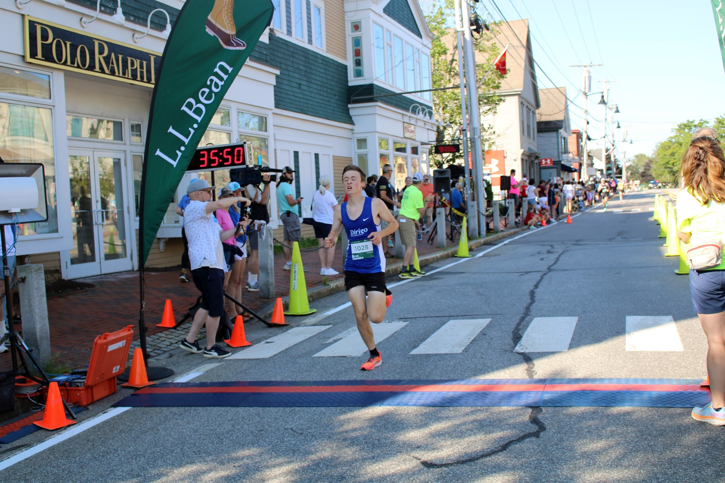 Will Spaulding racing at the 2025 L.L.Bean July 4th 10K.