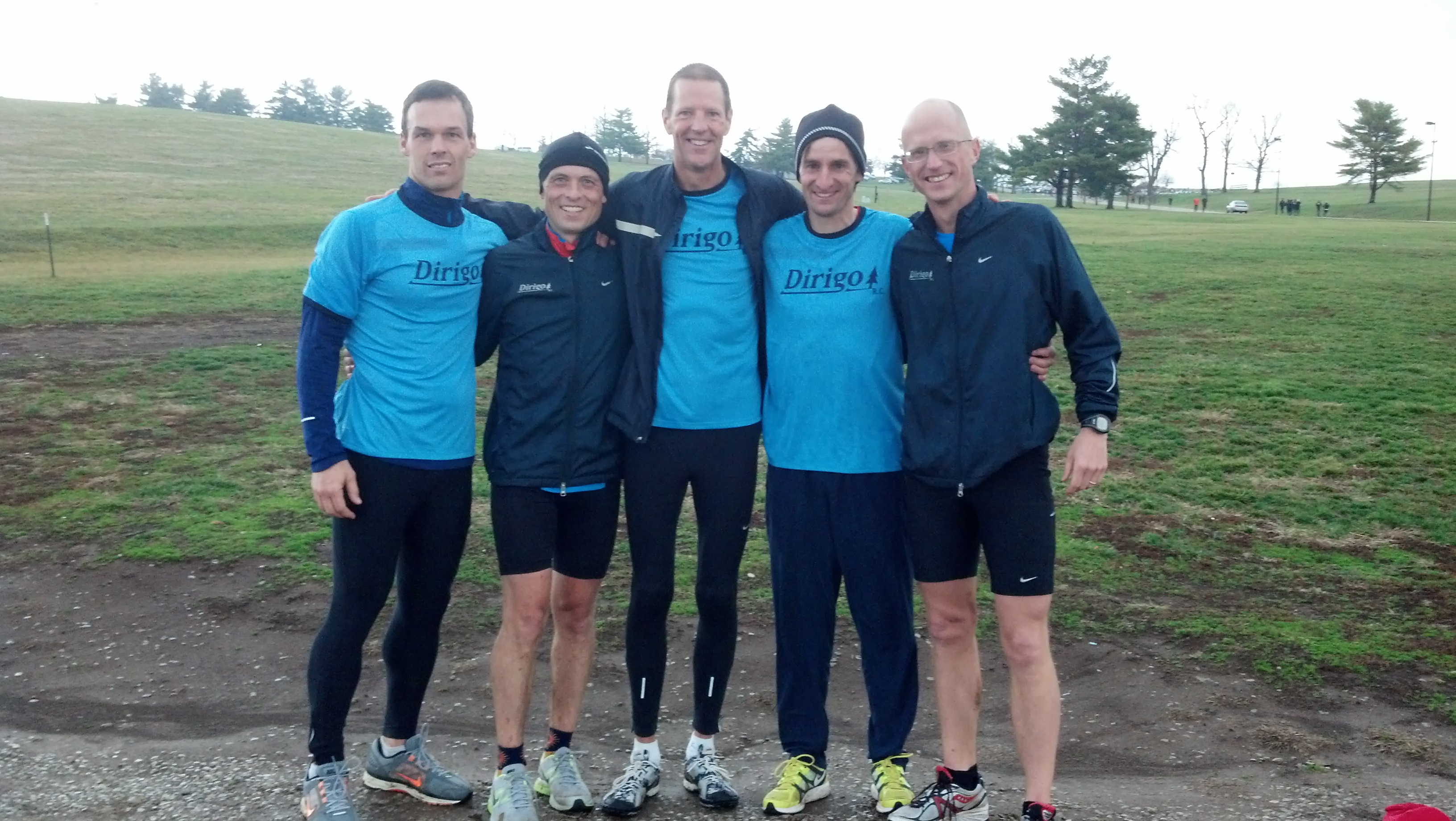 Dirigo masters runners at the 2012 USATF National Club Cross Country Championships.