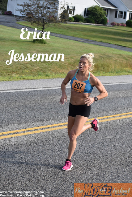 Erica Jesseman racing at the 2021 Moxie 5K.