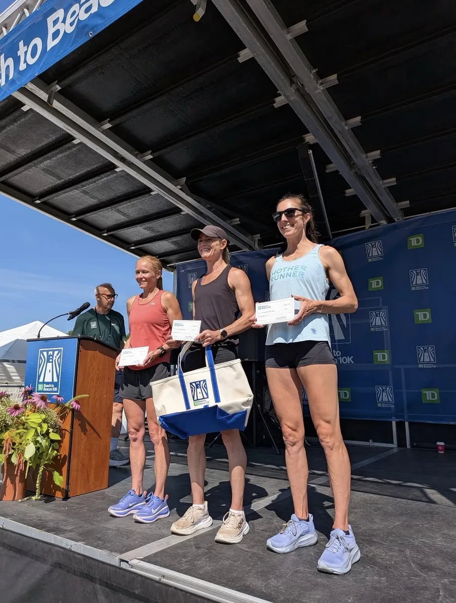 Beach to Beacon awards podium.
