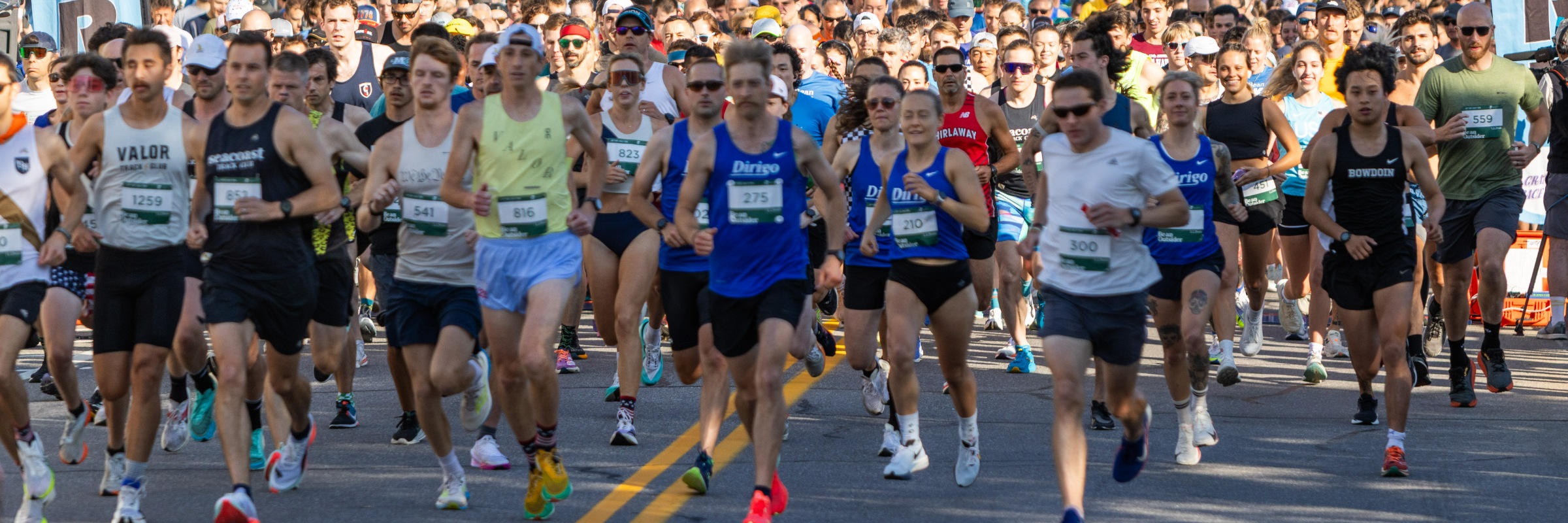 Dirigo runners in the L.L. Bean 10k last year in 2025.
